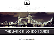 Tablet Screenshot of livinginlondonguide.com